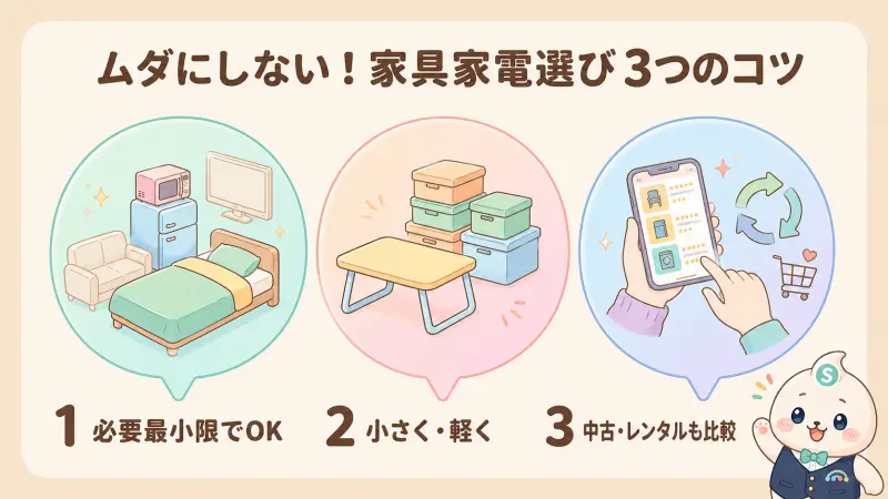 一人暮らし一年だけ家具家電選び