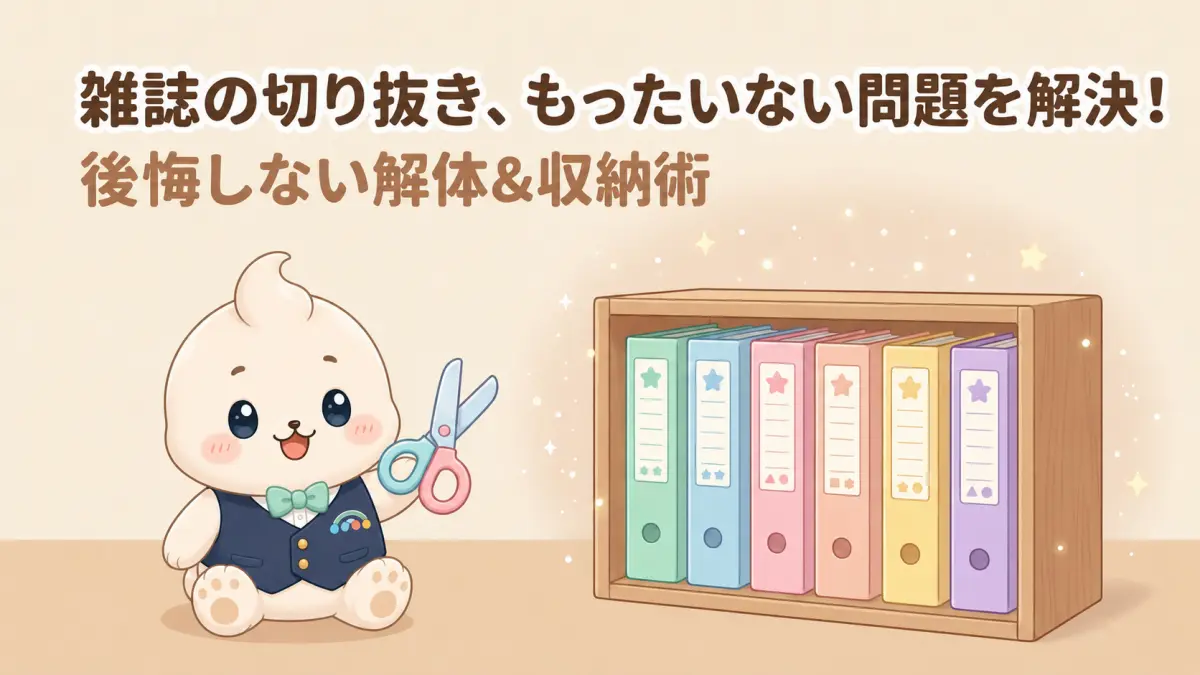 雑誌の切り抜きがもったいない！後悔しない解体と収納術