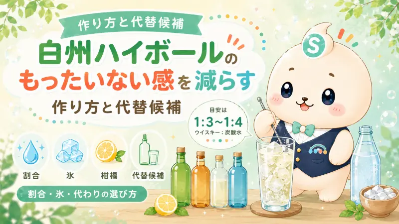 白州ハイボールのもったいない感を減らす作り方と代替候補