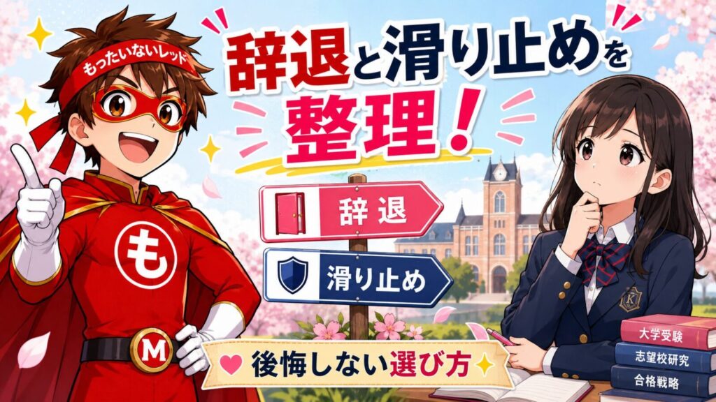 慶應女子はもったいない？辞退と滑り止めの基本