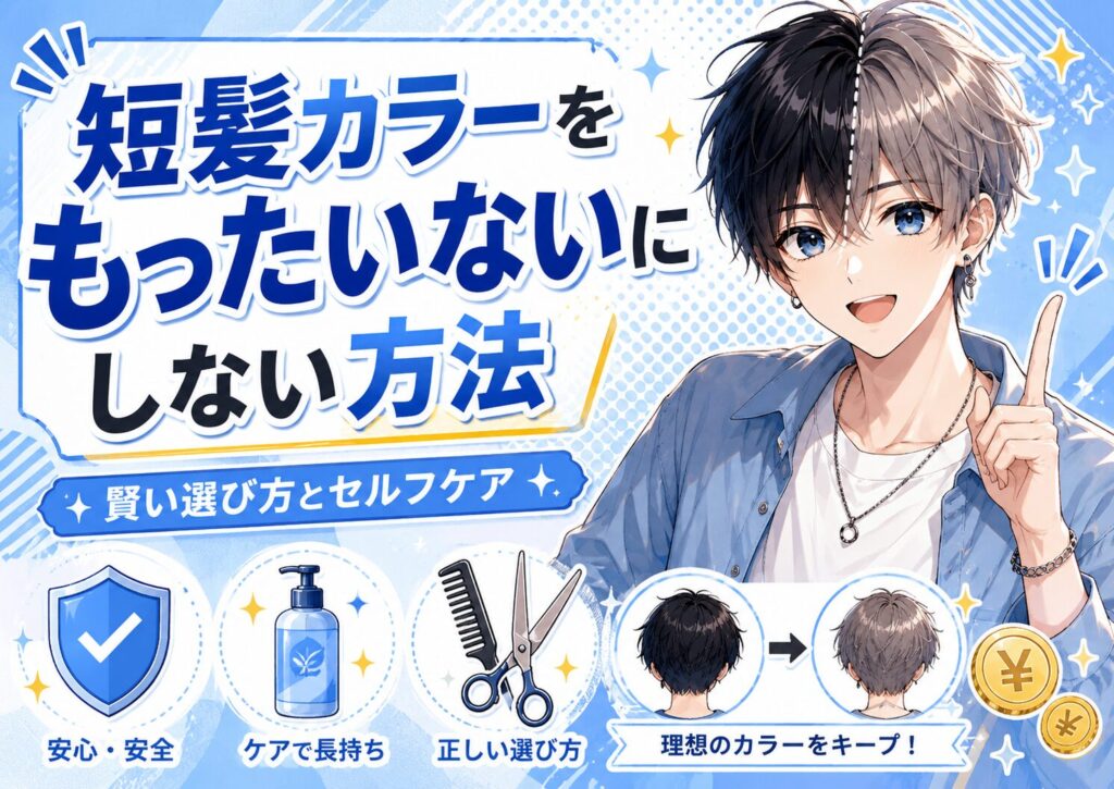 短髪カラーをもったいないにしない方法