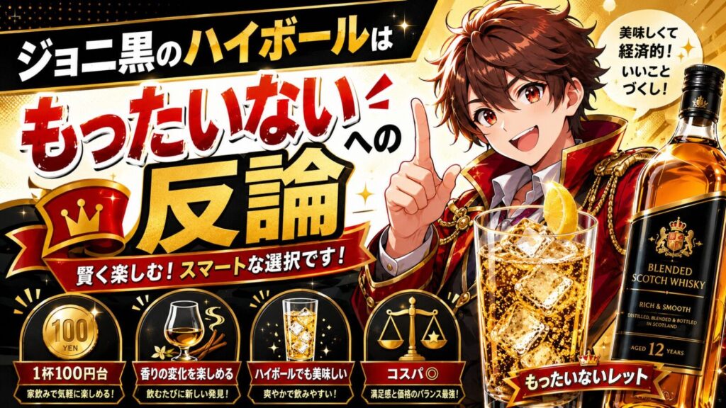 ジョニ黒のハイボールはもったいないへの反論