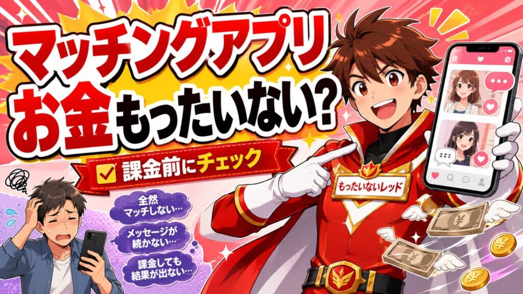 マッチングアプリのお金がもったいない時の判断！