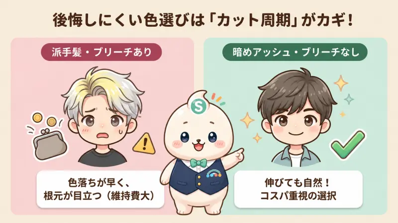 短髪カラーをもったいないにしない方法