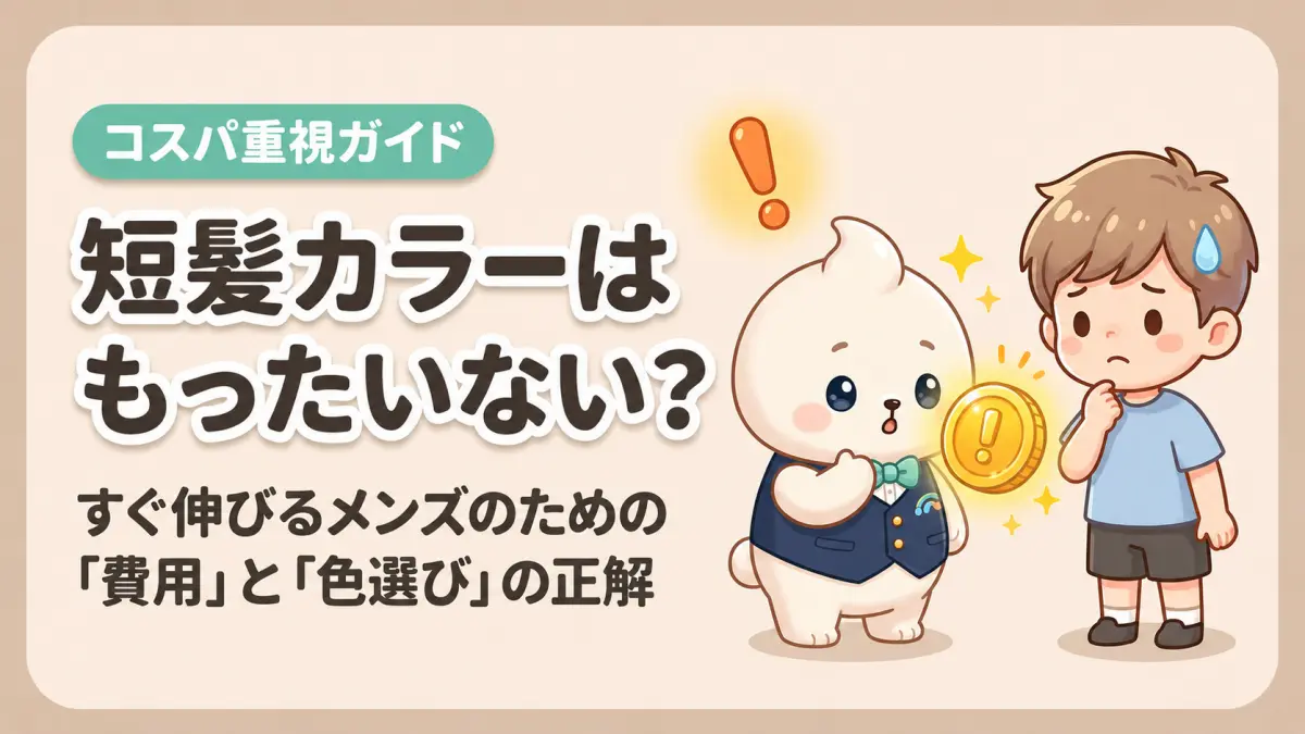 短髪カラーはもったいない？すぐ伸びるメンズの費用・色選び