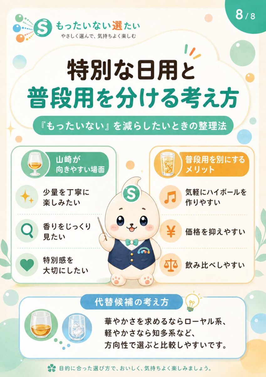山崎ハイボール特別な日用と普段用を分ける考え方