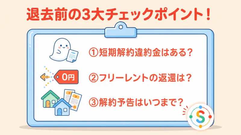 2年で引っ越しもったいない退去前の3つのポイント
