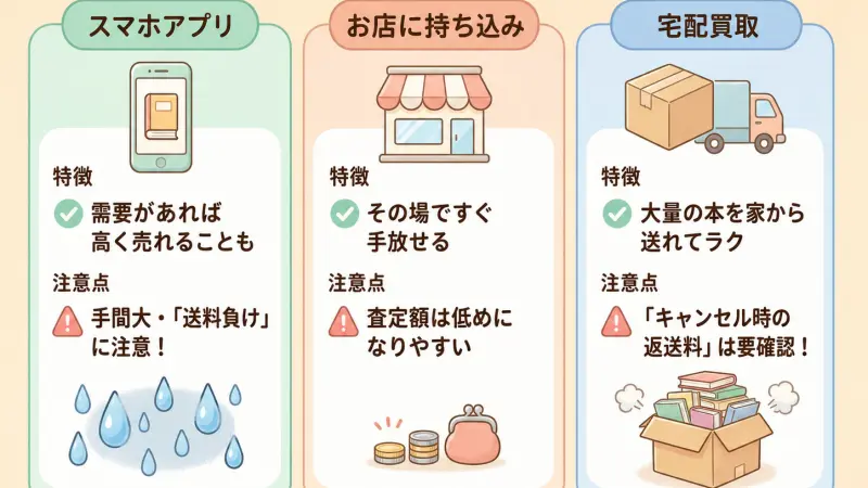 本を売るならどこがいい実質収益で売り先を分ける