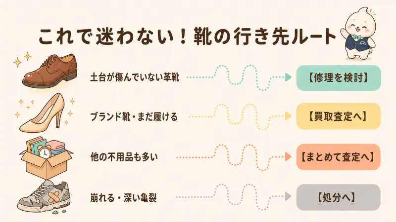 売れる靴と買取先の選び方