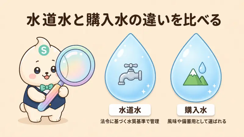 水道水と購入水の違いを正しく知る